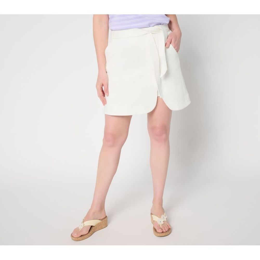 Isaac Mizrahi Live! Women's Petite Skirt 6P True Denim Multi-colored